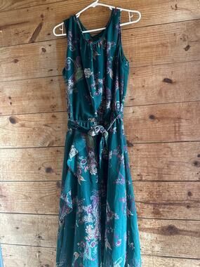Gabby Skye Paisley Floral Ruffle Dress